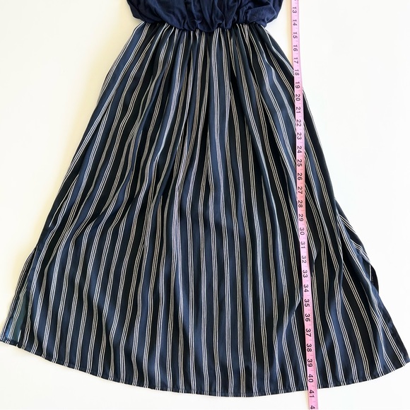 Loft Outlet Blue and White Striped Dress, Extra Extra Small Petite - Picture 5 of 9